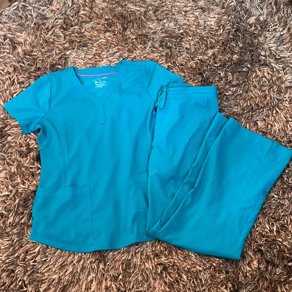 Healing Hands Purple Label Teal scrub set